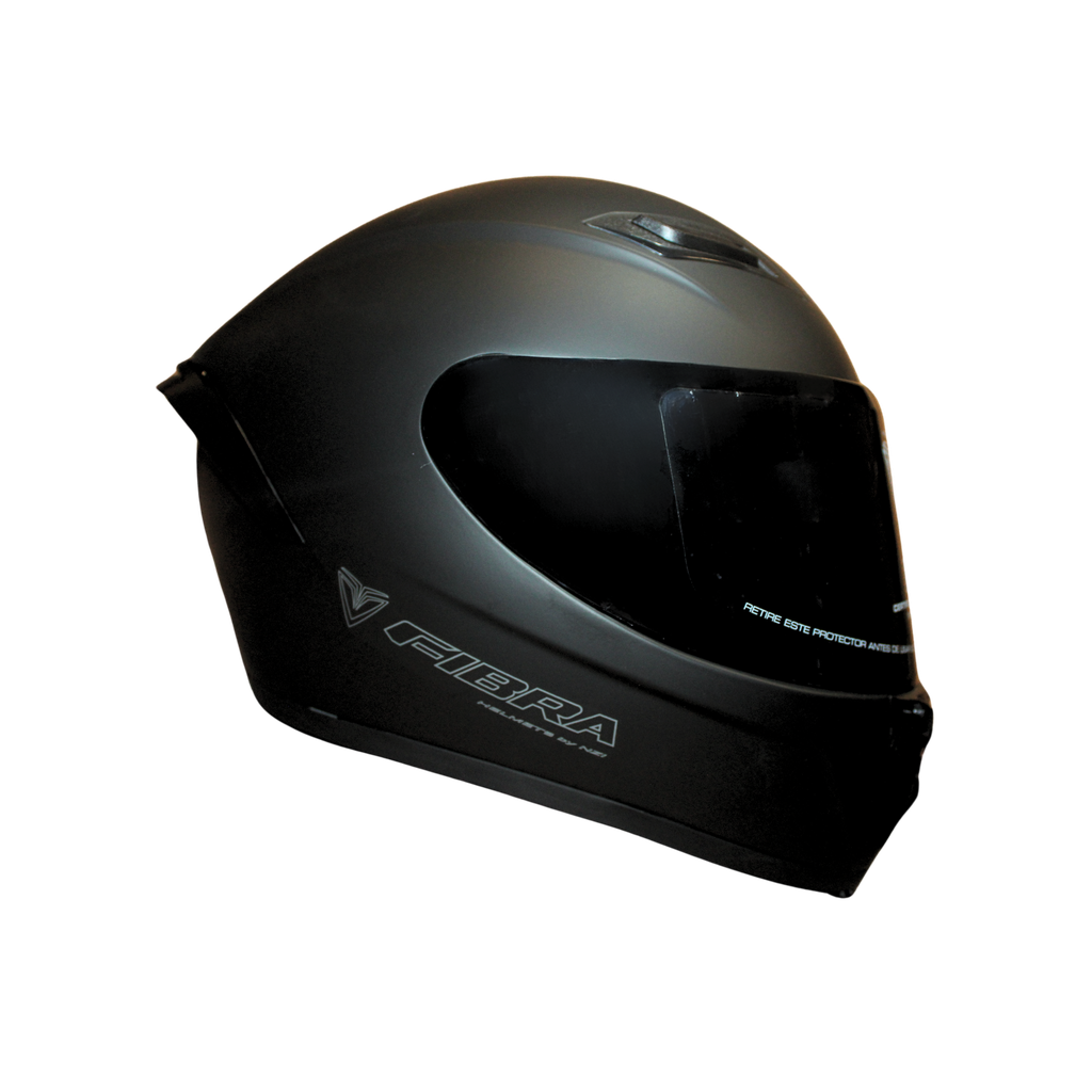 CASCO FIBRA NEGRO MATE